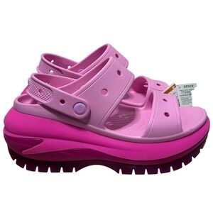Crocs Pink Mega Crush Platform Slip On Classic Clog Sandals NWT - W8 & M6